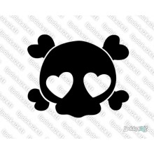 Lipdukas - Skull with Hearts