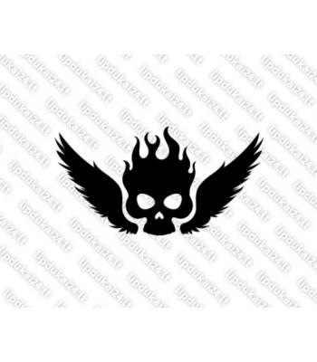 Kaukolė deganti su sparnais 7