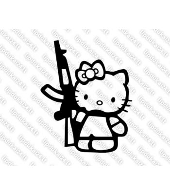 Hello Kitty with gun