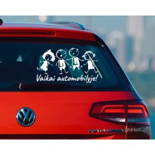 Lipdukas - Vaikai automobilyje 5