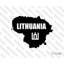 Lipdukas - Lietuvos siluetas - Lithuania