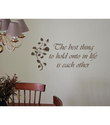 The best thing to hold