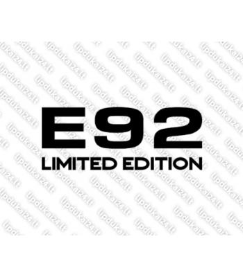 E92 Limited edition