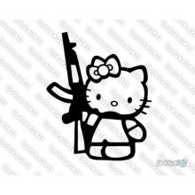 Lipdukas - Hello Kitty with gun