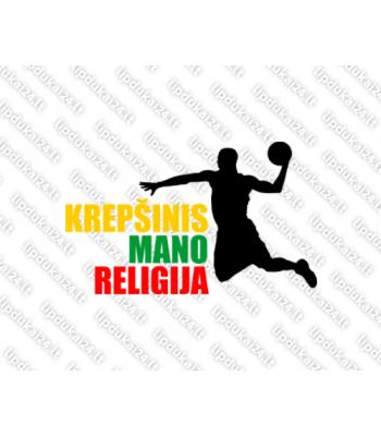 Krepšinis mano religija (trispalvė)
