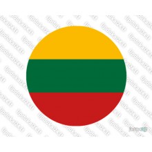 Lipdukas - Lietuvos vėliava apvali