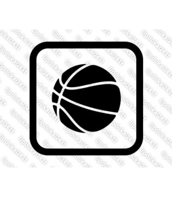 Krepšinio kamuolys rėmelyje