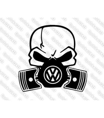 VW skull with gass mask