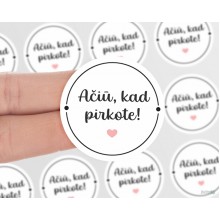 Lipdukas - Ačiū, kad pirkote nr. 3