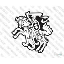 Lipdukas - Vytis V2 su juodu fonu