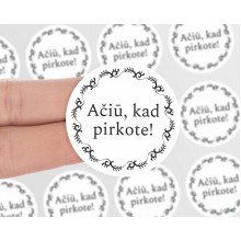 Lipdukas - Ačiū, kad pirkote nr. 1