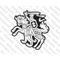 Lipdukas - Vytis V2 su juodu fonu